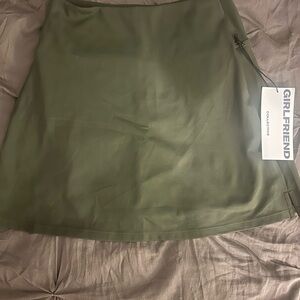 Girlfriend Collective Forest Green Mini Skort